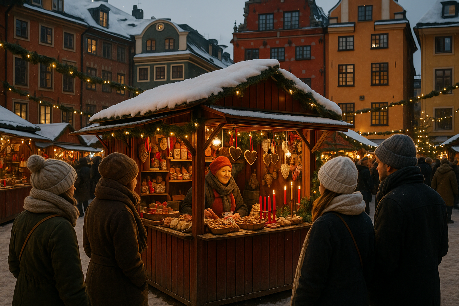 julmarknader i sverige - Illustration